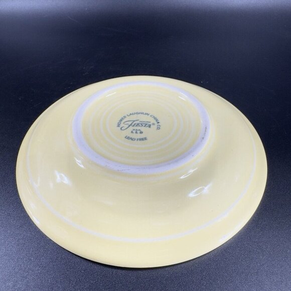 Fiesta Fiestaware Ceramic Teacup And Saucer Set Ivory Yellow Homer Laughlin VTG - Picture 11 of 16